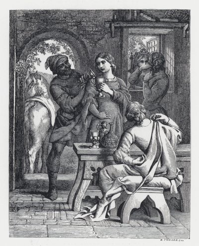 Ilustracja do wiersza Tennysona Księżniczka (rycina) autorstwa Daniel (after) Maclise
