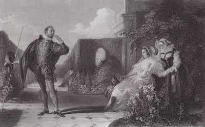 Malvolio, Dwunasta Noc (Grawerowanie) autorstwa Daniel (after) Maclise