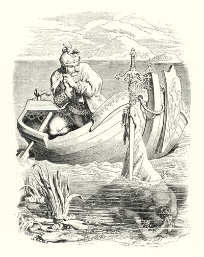 Śmierć Artura (rycina) autorstwa Daniel (after) Maclise
