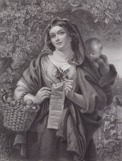 Śpiewak Ballad (rycina) autorstwa Daniel (after) Maclise