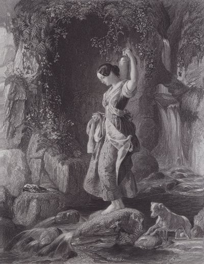 Nimfa Wodospadu (rycina) autorstwa Daniel (after) Maclise