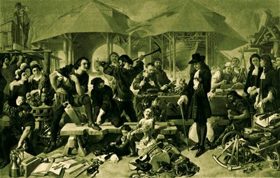Piotr Wielki w Deptford Dockyard autorstwa Daniel 1806 70 Maclise