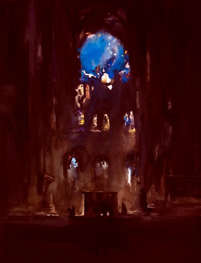 Wnętrze Notre-Dame autorstwa Daniel Cacouault