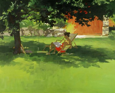 Czytelnik (akryl na płótnie) autorstwa Daniel Cacouault
