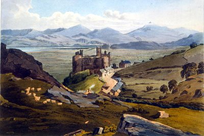 Zamek Harlech autorstwa Daniel Havell