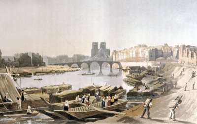 Notre Dame, Ile de la Cite, Ile Saint Louis i Pont de la Tournelle autorstwa Daniel Havell
