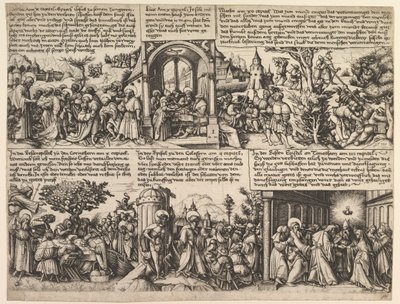 Różne sceny, z Ewangelii i z Acta Apostolorum, ca. 1530. autorstwa Daniel Hopfer