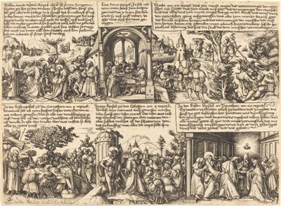 Jezus Chrystus daje misję Apostołom i innym scenom Nowego Testamentu autorstwa Daniel Hopfer