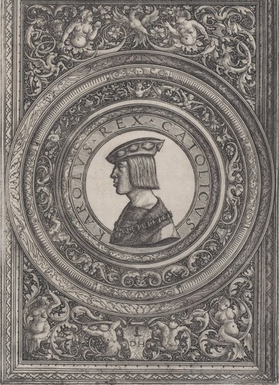 Portret cesarza Karola V, ca. 1519. autorstwa Daniel Hopfer
