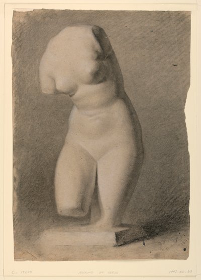 Rysunek kobiecego torsu z tworzywa sztucznego, 1840 autorstwa Daniel Huntington
