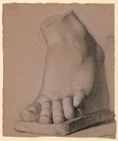Rysunek lewej stopy z gipsu, 1840 r. autorstwa Daniel Huntington