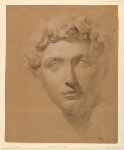 Rysunek głowy mężczyzny z gipsu, 1840 r. autorstwa Daniel Huntington