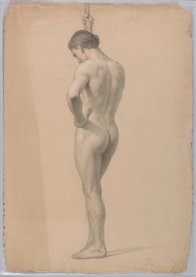 Rysunek, stojący mężczyzna, listopad 1866 r. autorstwa Daniel Huntington