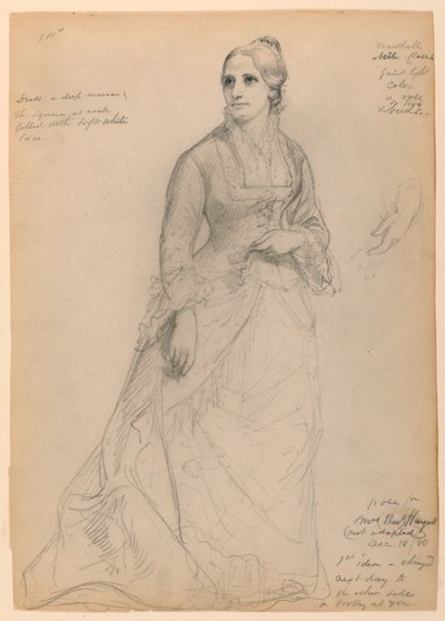 Rysunek, pani Rutherford B. Hayes, 18 grudnia 1881 r. autorstwa Daniel Huntington