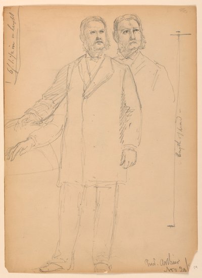 Rysunek, prezydent Chester A. Arth, 1850 r. autorstwa Daniel Huntington