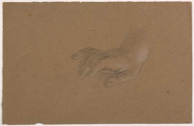 Rysunek, studium prawej ręki, 1850-60 autorstwa Daniel Huntington