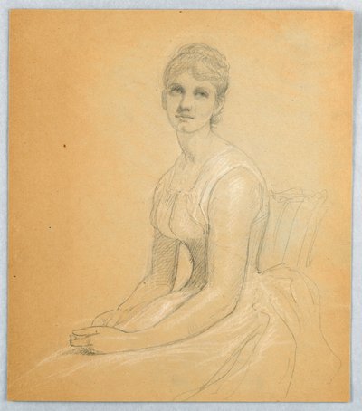 Rysunek, szkic do portretu kobiety, 1881 autorstwa Daniel Huntington