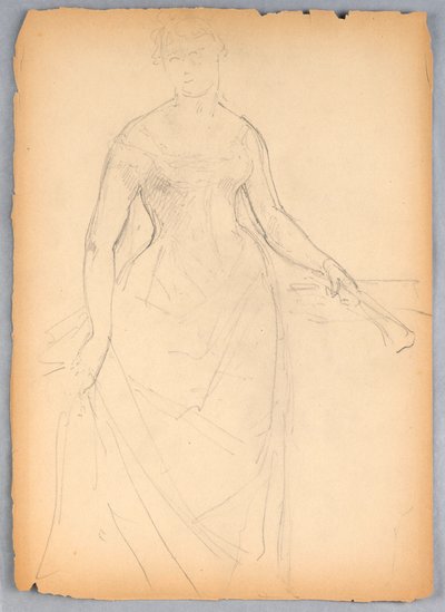 Rysunek, szkic do portretu Belli Worsham, 1878 r. autorstwa Daniel Huntington