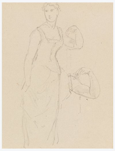 Rysunek, szkic do portretu Belli Worsham, 1878 r. autorstwa Daniel Huntington