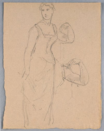 Rysunek, szkic do portretu Belli Worsham, 1878 r. autorstwa Daniel Huntington