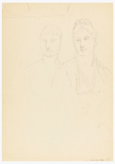 Rysunek, szkic do portretu Belli Worsham, 1878 r. autorstwa Daniel Huntington
