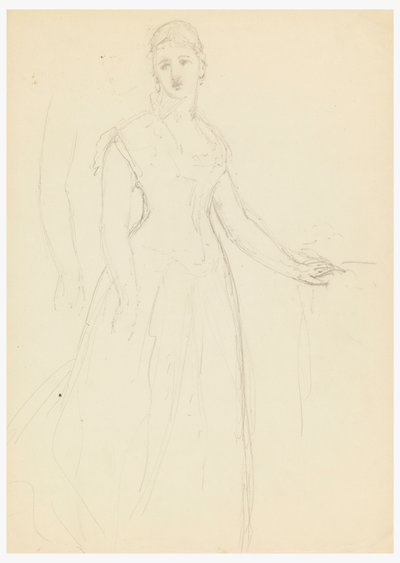 Rysunek, szkic do portretu Belli Worsham, 1878 r. autorstwa Daniel Huntington