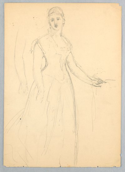 Rysunek, szkic do portretu Belli Worsham, 1878 r. autorstwa Daniel Huntington