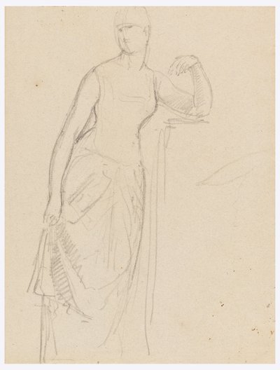 Rysunek, szkic do portretu pani Belli Worsham, 1878 r. autorstwa Daniel Huntington