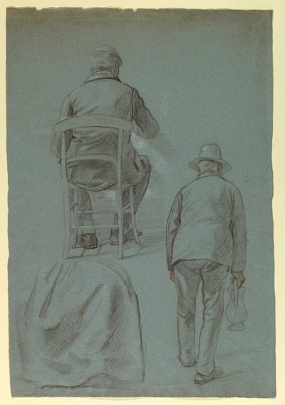 Rysunek, Draperia spódnicy dla pani Sheppard Gandy, 1859 r. autorstwa Daniel Huntington