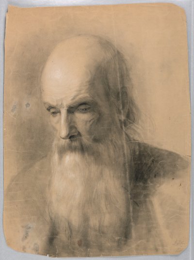 Rysunek, studium do filmu "Lekcja w Ch", 1863 r. autorstwa Daniel Huntington