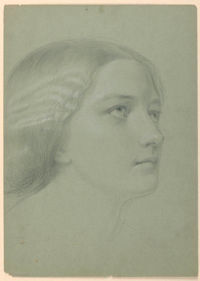 Rysunek, Studium do "Magdaleny", F, 1852 autorstwa Daniel Huntington