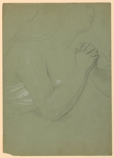 Rysunek, Studium do "Magdaleny", F, 1852 autorstwa Daniel Huntington