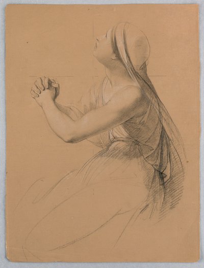 Rysunek, studium do "Komunii t", 1844 r. autorstwa Daniel Huntington