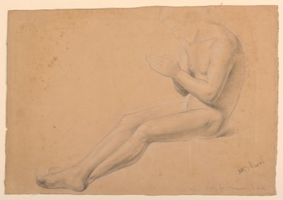 Rysunek, studium do "Komunii chorych", 1844-45 autorstwa Daniel Huntington