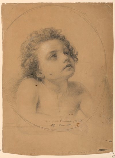 Rysunek, studium do "Komunii chorych", 1845 r. autorstwa Daniel Huntington