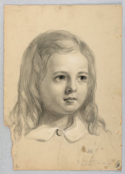 Rysunek, studium do duplikatu "Christiany", 1850 r. autorstwa Daniel Huntington