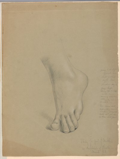 Rysunek, studium duplikatu "Christiany", marzec 1850 r. autorstwa Daniel Huntington