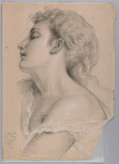 Rysunek, studium do filmu "Sprawiedliwość i Pe", 1878 autorstwa Daniel Huntington