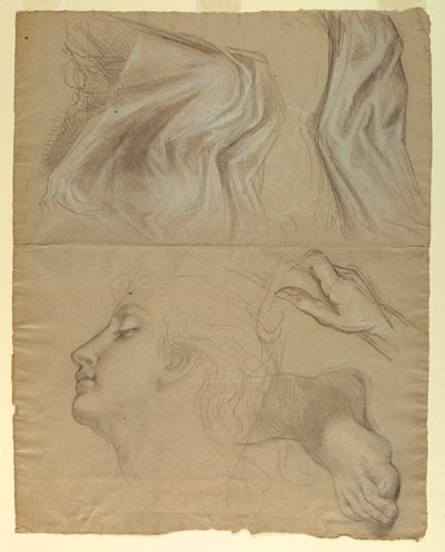 Rysunek, studium do filmu "Sprawiedliwość i Pe", 1878 autorstwa Daniel Huntington
