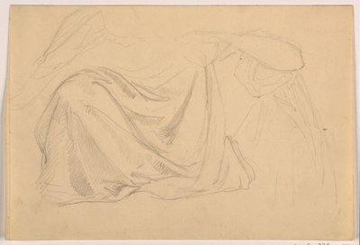 Rysunek, studium do "Sprawiedliwość i pokój", draperia, 1878-86 autorstwa Daniel Huntington