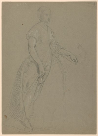 Rysunek, studium do "Przyjęcia u Marthy Washington", 1860 r. autorstwa Daniel Huntington
