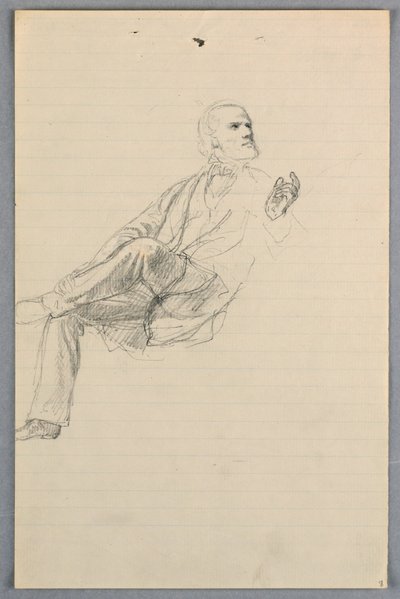 Rysunek, Studium dla "Grupy naukowej", 1858 r. autorstwa Daniel Huntington