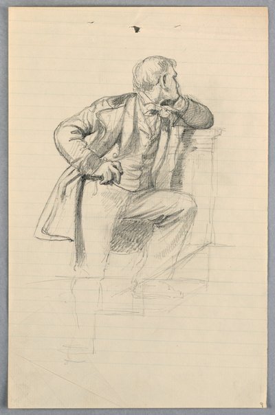 Rysunek, Studium dla "Grupy naukowej", 1858 r. autorstwa Daniel Huntington