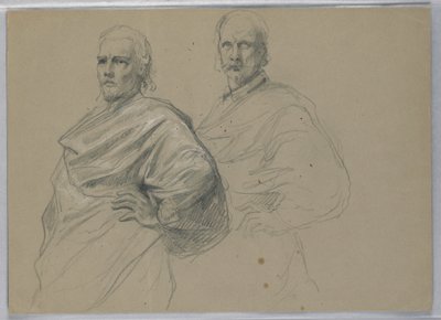 Rysunek, Studium do "Pokazu Tycjana", 1871-72 autorstwa Daniel Huntington