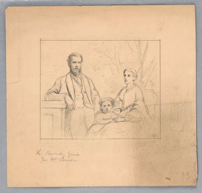 Rysunek, Studium do "Pokazu Tycjana", 1872 r. autorstwa Daniel Huntington