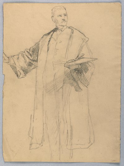 Rysunek, Studium do "Pokazu Tycjana", 1872 r. autorstwa Daniel Huntington