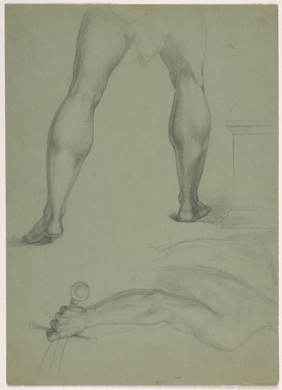 Rysunek, dwa studia anatomiczne, ok. 1850 r. autorstwa Daniel Huntington