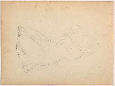 Rysunek, klęcząca kobieta, ok. 1852 r. autorstwa Daniel Huntington