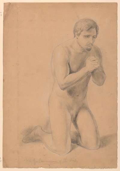 Naga figura męska, studium do „Komunii chorych” autorstwa Daniel Huntington