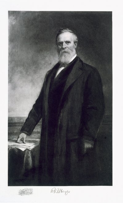 Rutherford B. Hayes, 19 Prezydent Stanów Zjednoczonych Ameryki, wyd. 1901 (fotograwiura) autorstwa Daniel Huntington